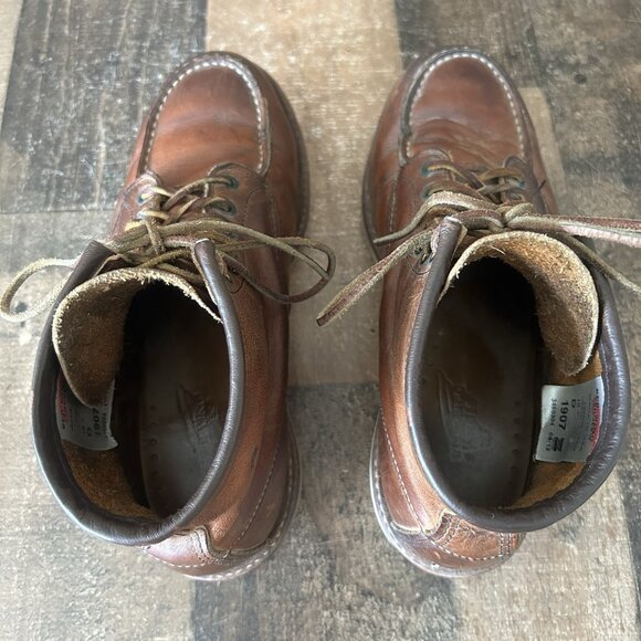 Red Wing 1907 Heritage Moc Toe Work Boots Mens 10 D - Picture 8 of 12